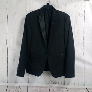 Asos 40S 1 Button Black Tuxedo Suit Blazer